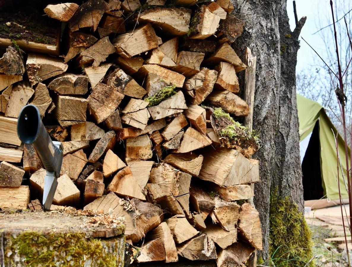 Tente Bivouac Option Bain Chauffee Au Bois Idrac-Respailles Exteriör bild